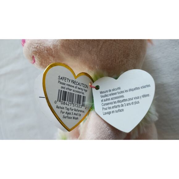 Ty Beanie Boos - RAINBOW the Tie Dyed Poodle Dog (6 Inch) NEW MINT with MINT TAG - Picture 7 of 9